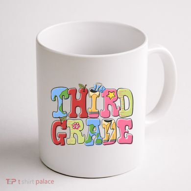 Third Grade Retro Back To School Coffee Mug back