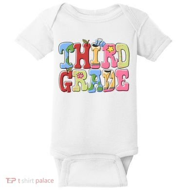Third Grade Retro Back To School Baby Bodysuit