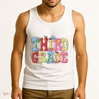 Third Grade Retro Back To School Tank Top thumb 3