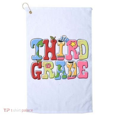 Third Grade Retro Back To School Golf Towel