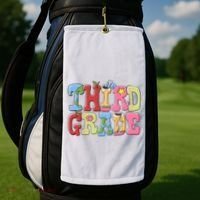 Third Grade Retro Back To School Golf Towel thumb 2