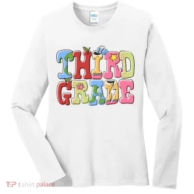 Third Grade Retro Back To School Women's Long Sleeve Shirt