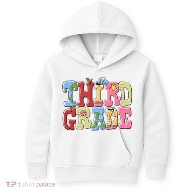 Third Grade Retro Back To School Kids Hoodie