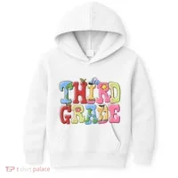 Third Grade Retro Back To School Kids Hoodie thumb 0