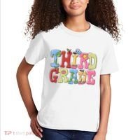 Third Grade Retro Back To School Kids T-Shirt thumb 2