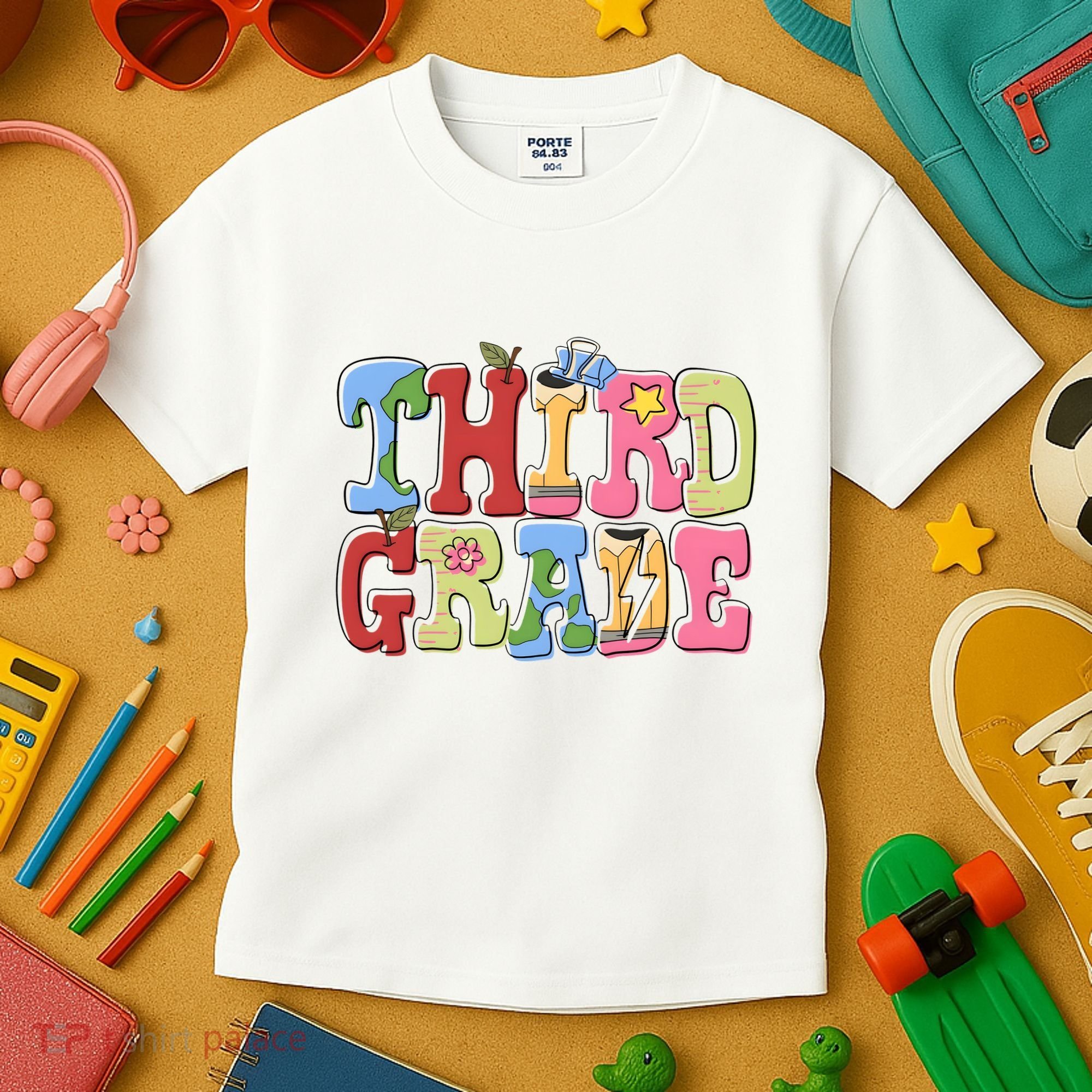 Third Grade Retro Back To School Kids T-Shirt