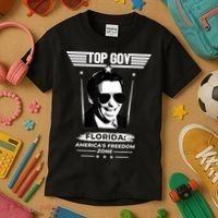 Top Gov Ron DeSantis Florida America's Freedom Zone Top Gov Kids T-Shirt thumb 3