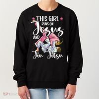 This Girl Runs On Jesus And Jiu Jitsu Women's Sweatshirt thumb 0