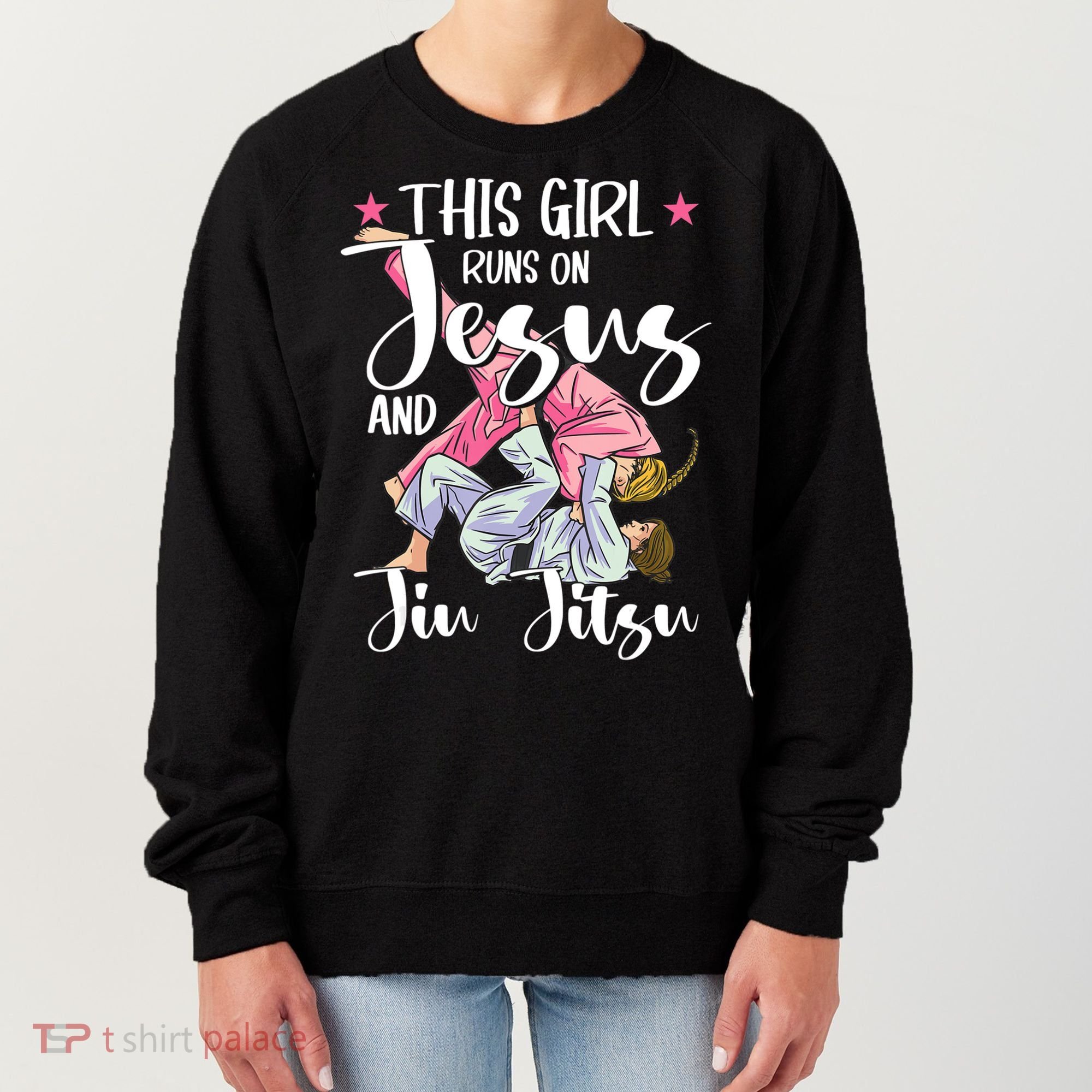 This Girl Runs On Jesus And Jiu Jitsu Women's Sweatshirt