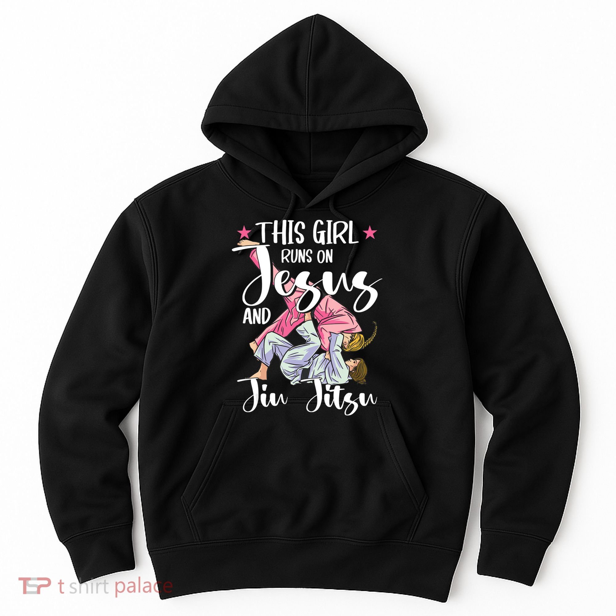 This Girl Runs On Jesus And Jiu Jitsu Hoodie