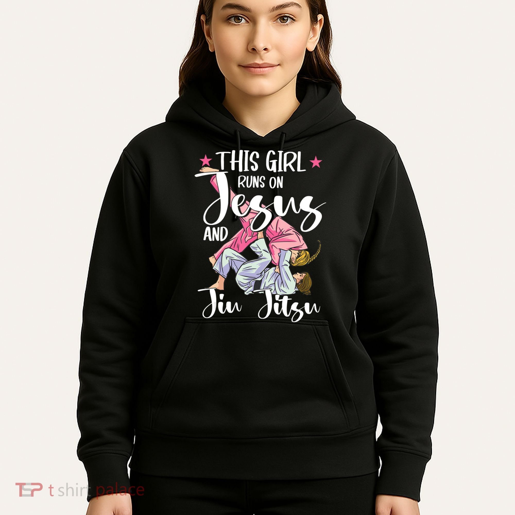 This Girl Runs On Jesus And Jiu Jitsu Hoodie