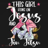 This Girl Runs On Jesus And Jiu Jitsu Long Sleeve Shirt thumb 2