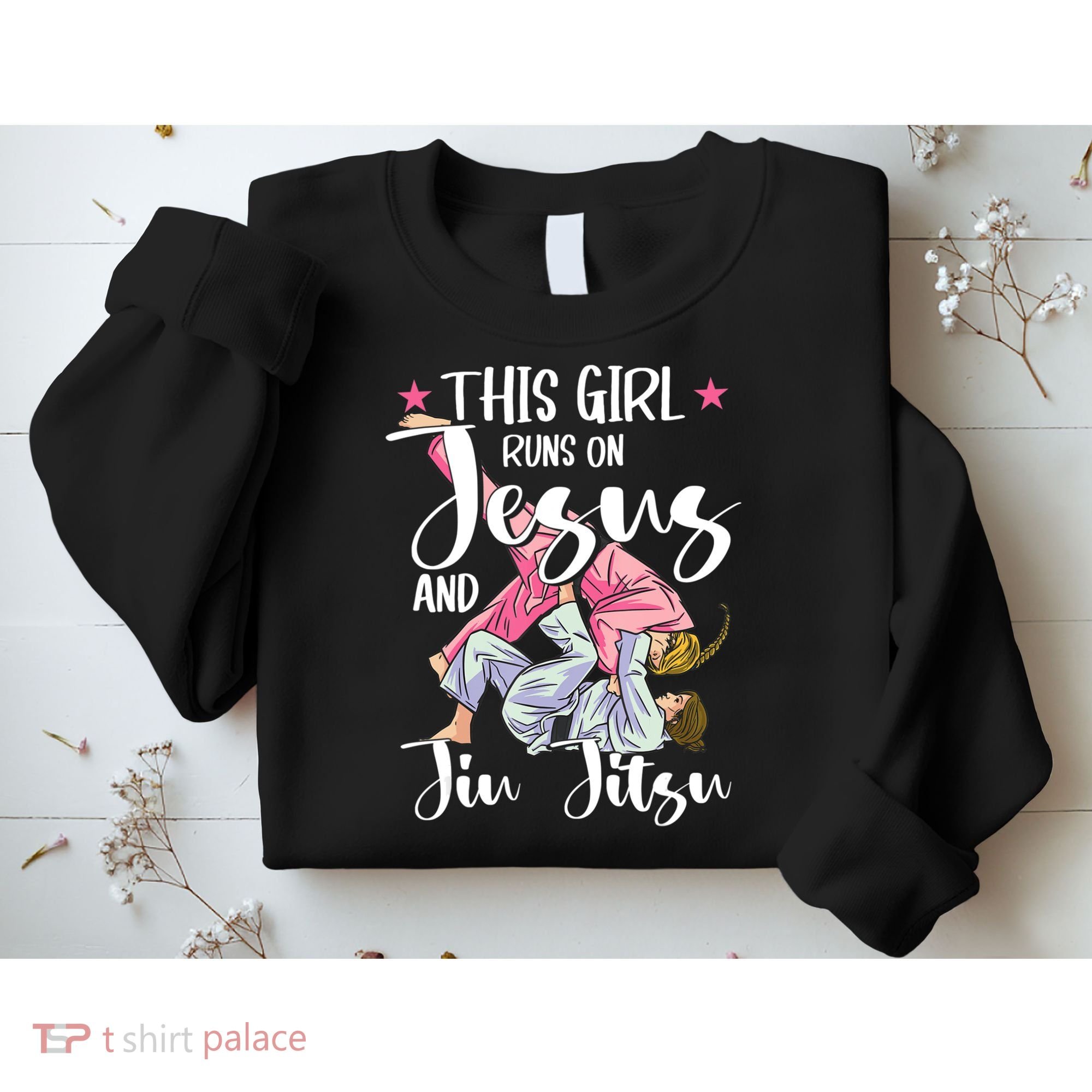 This Girl Runs On Jesus And Jiu Jitsu Sweatshirt