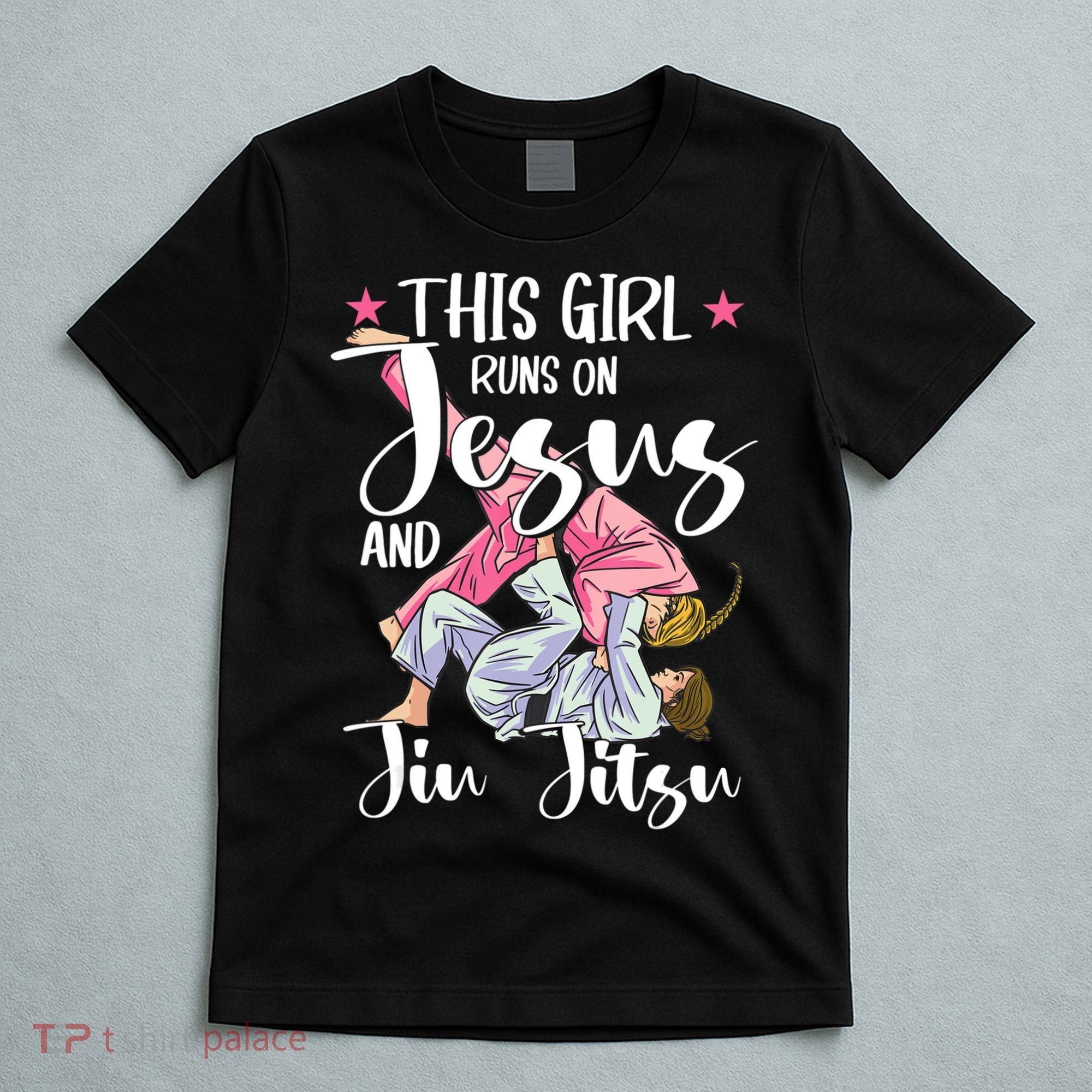 This Girl Runs On Jesus And Jiu Jitsu T-Shirt