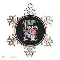 This Girl Runs On Jesus And Jiu Jitsu Ornament thumb 0