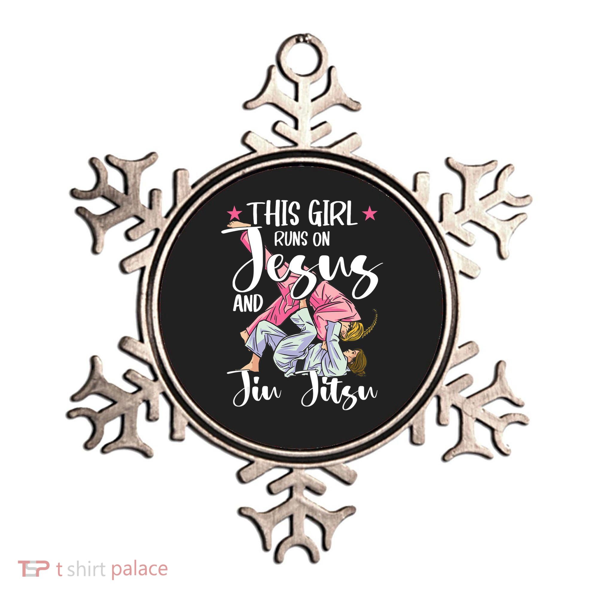 This Girl Runs On Jesus And Jiu Jitsu Ornament