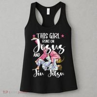 This Girl Runs On Jesus And Jiu Jitsu Women's Tank Top thumb 3