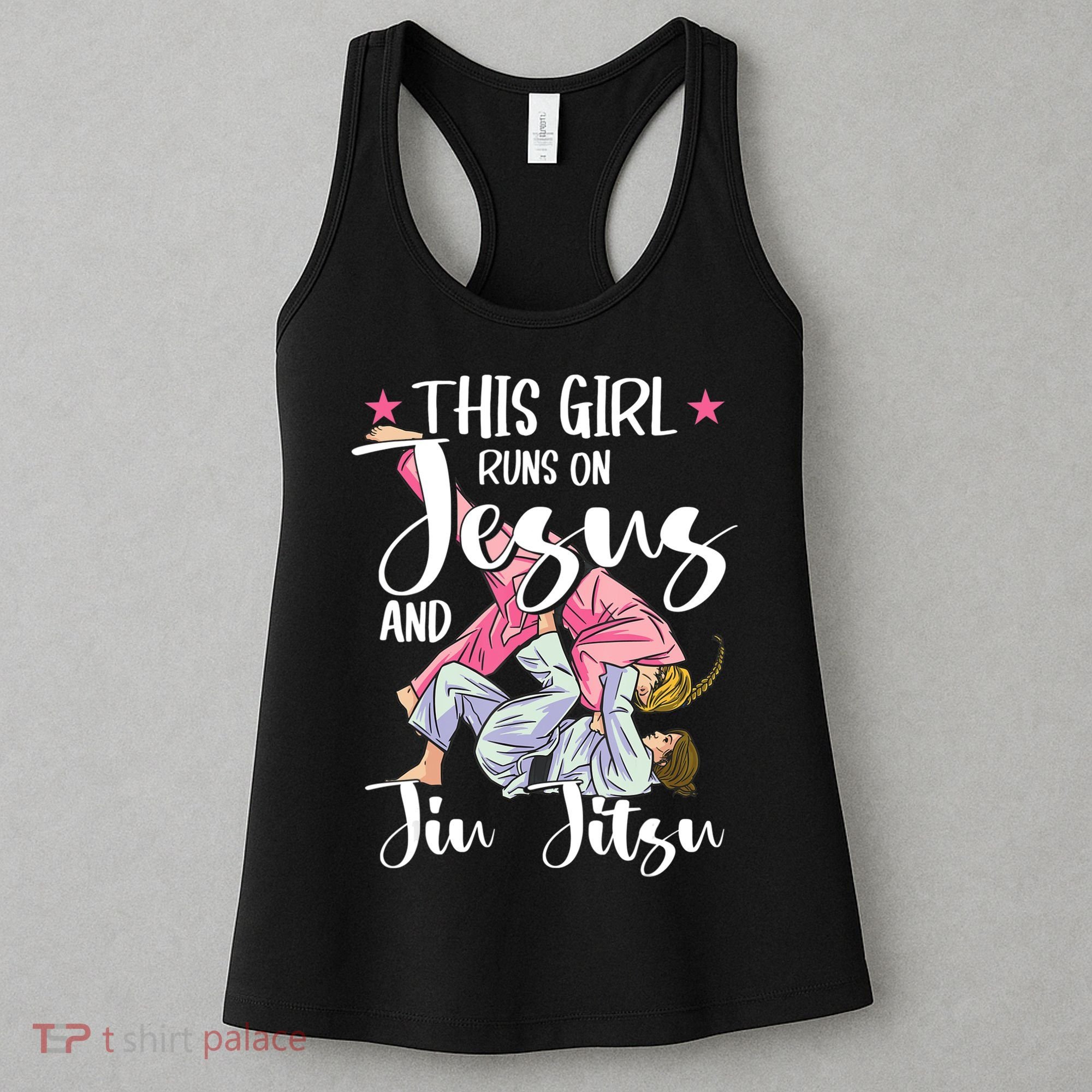 This Girl Runs On Jesus And Jiu Jitsu Women's Tank Top