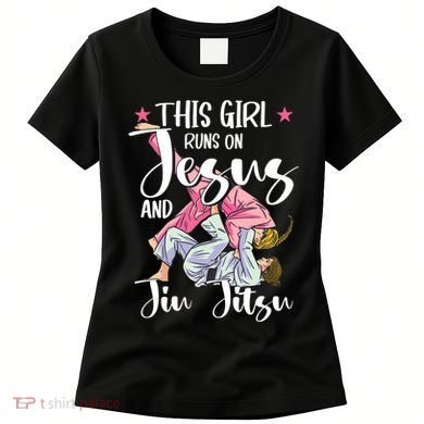 This Girl Runs On Jesus And Jiu Jitsu Women's T-Shirt
