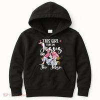 This Girl Runs On Jesus And Jiu Jitsu Kids Hoodie thumb 0