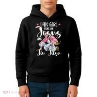 This Girl Runs On Jesus And Jiu Jitsu Kids Hoodie thumb 4