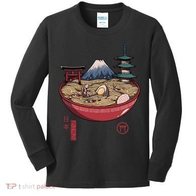 The Great Ramen Wave Kids Long Sleeve Shirt