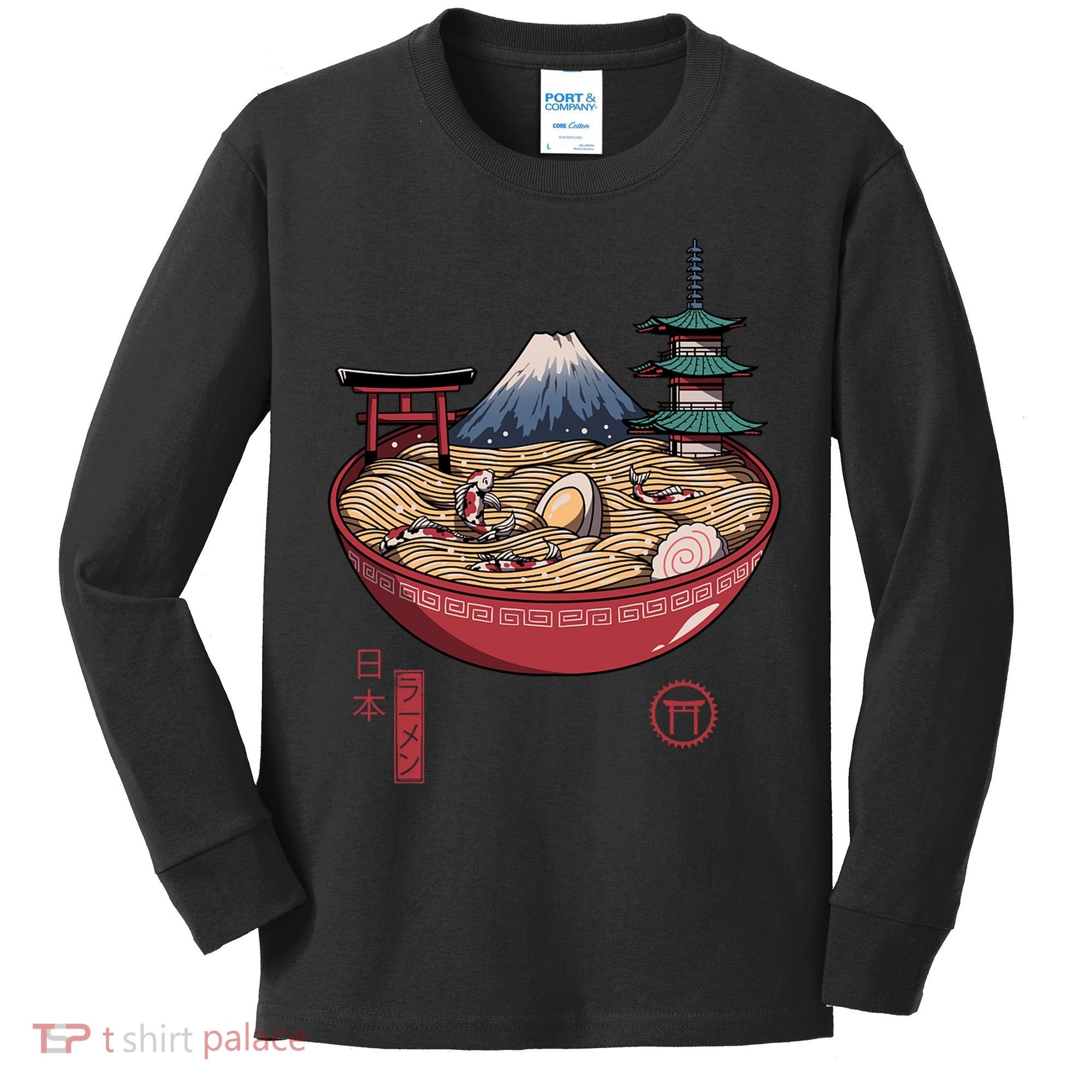 The Great Ramen Wave Kids Long Sleeve Shirt