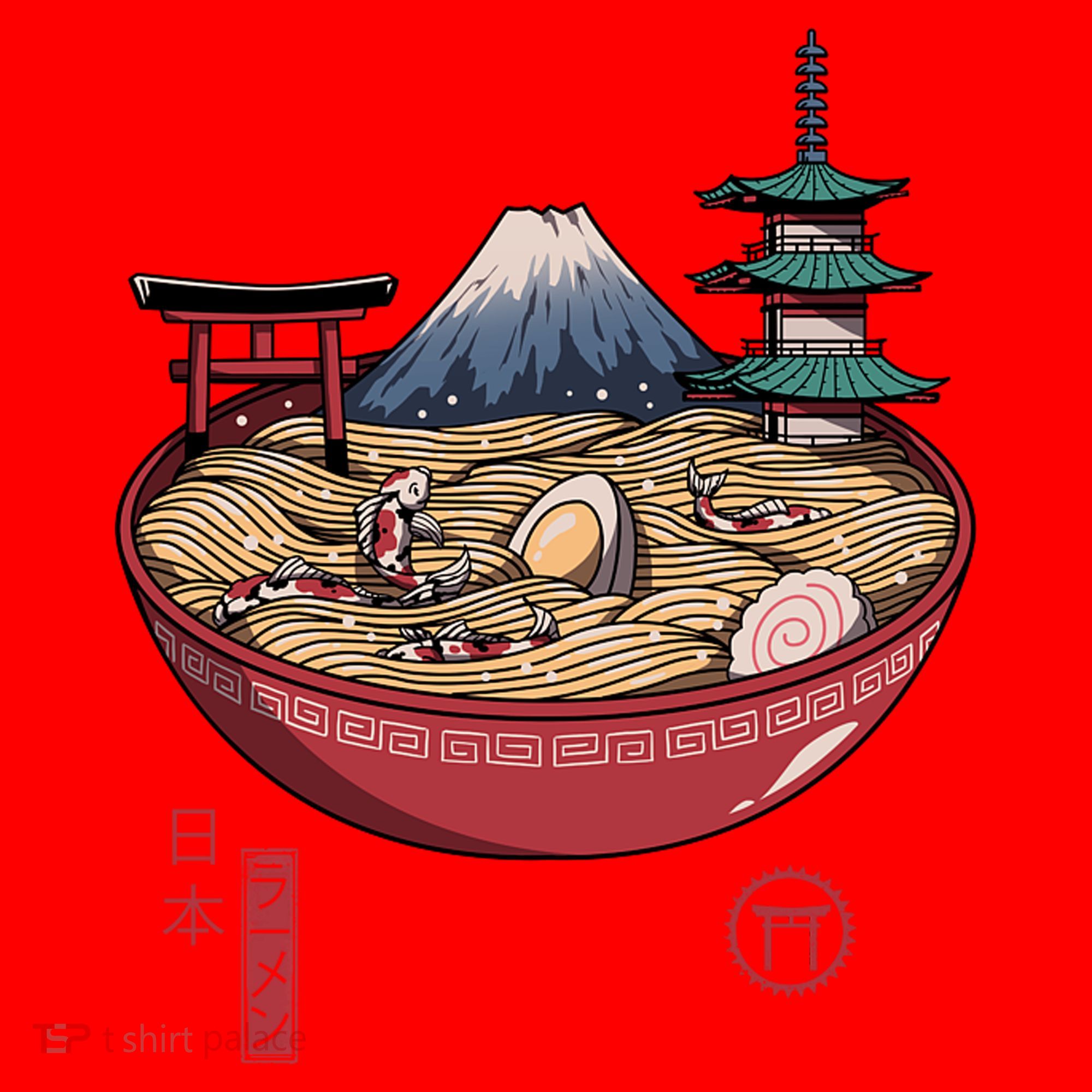 The Great Ramen Wave Santa Hat