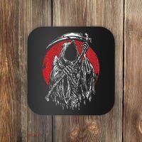 The Grim Reaper Skeleton Skull Death Scythe Grunge Horror Coaster thumb 0