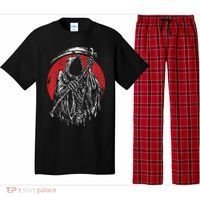 The Grim Reaper Skeleton Skull Death Scythe Grunge Horror Pajama Set thumb 0