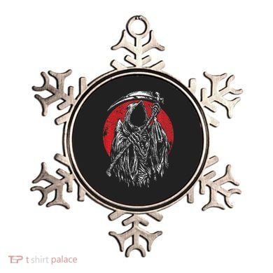 The Grim Reaper Skeleton Skull Death Scythe Grunge Horror Ornament