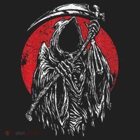 The Grim Reaper Skeleton Skull Death Scythe Grunge Horror Hat thumb 2