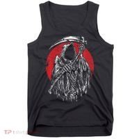 The Grim Reaper Skeleton Skull Death Scythe Grunge Horror Tank Top thumb 0