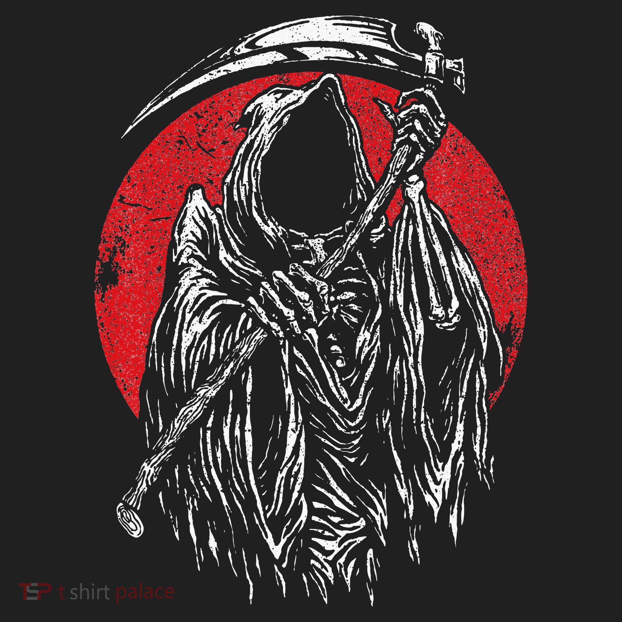 The Grim Reaper Skeleton Skull Death Scythe Grunge Horror Golf Towel