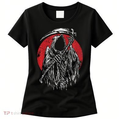 The Grim Reaper Skeleton Skull Death Scythe Grunge Horror Women's T-Shirt