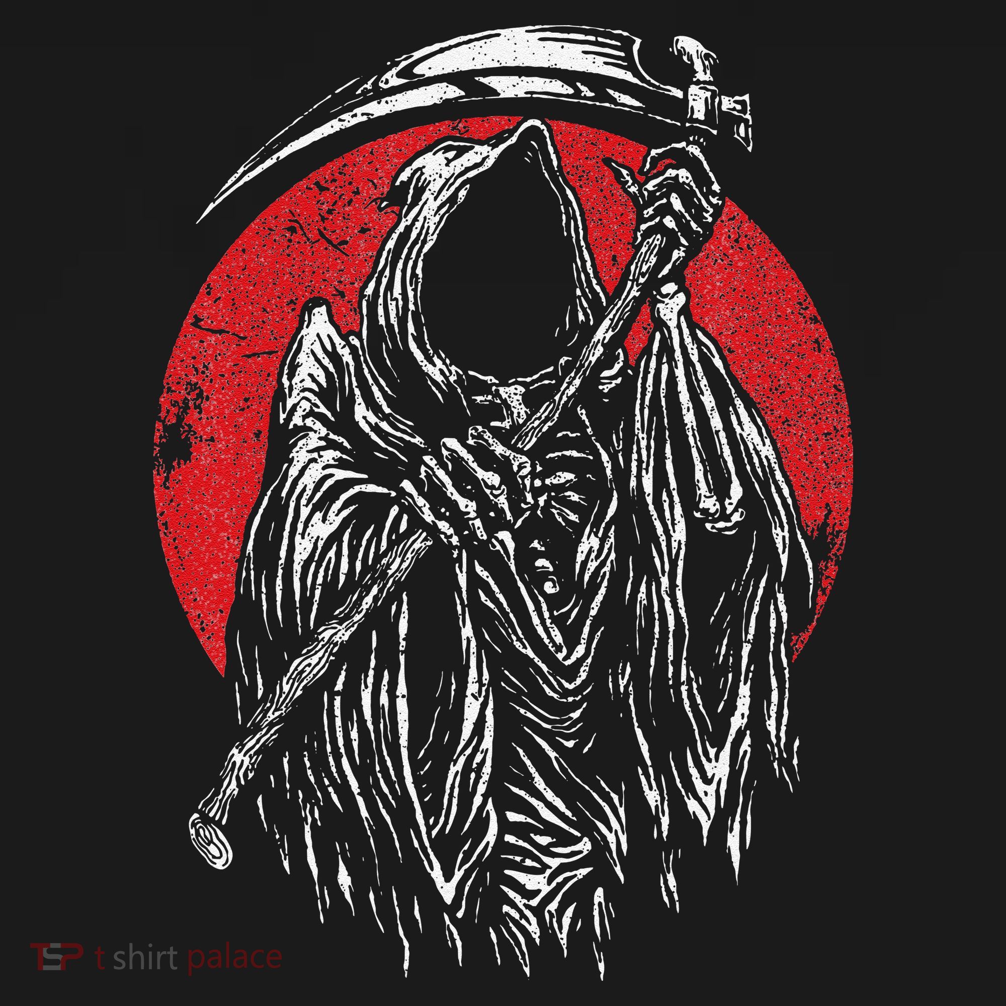 The Grim Reaper Skeleton Skull Death Scythe Grunge Horror USA-Made Doggie Bandana