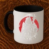 The Grim Reaper Skeleton Skull Death Scythe Grunge Horror Coffee Mug thumb 2