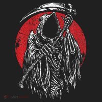 The Grim Reaper Skeleton Skull Death Scythe Grunge Horror Beanie thumb 2