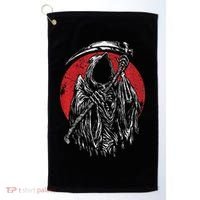 The Grim Reaper Skeleton Skull Death Scythe Grunge Horror Golf Towel thumb 0