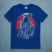 The Grim Reaper Skeleton Skull Death Scythe Grunge Horror T-Shirt thumb 5