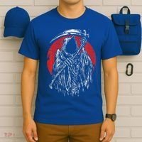The Grim Reaper Skeleton Skull Death Scythe Grunge Horror T-Shirt thumb 6