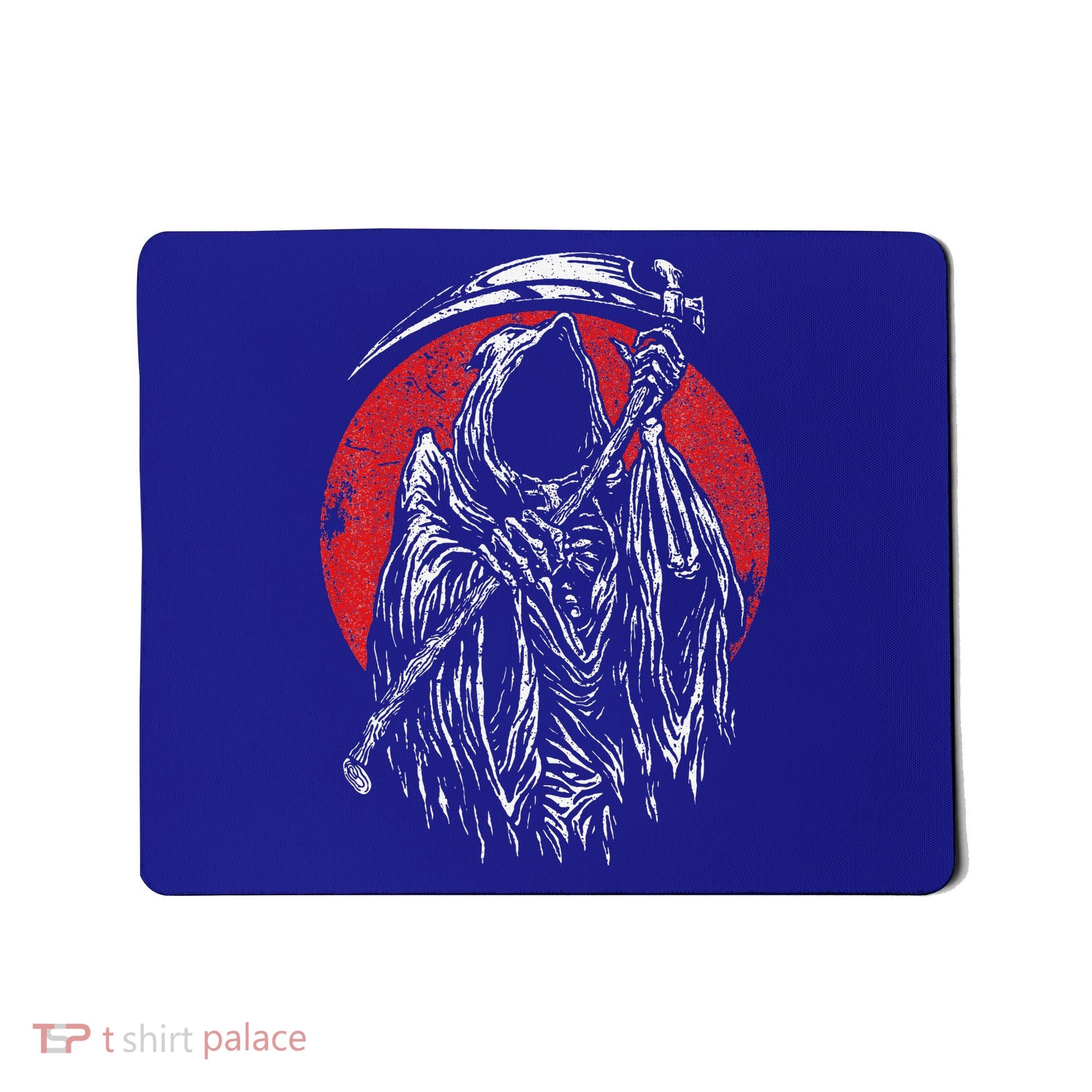 The Grim Reaper Skeleton Skull Death Scythe Grunge Horror Mousepad