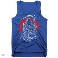 The Grim Reaper Skeleton Skull Death Scythe Grunge Horror Tank Top thumb 0