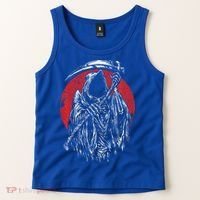 The Grim Reaper Skeleton Skull Death Scythe Grunge Horror Tank Top thumb 2