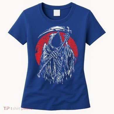 The Grim Reaper Skeleton Skull Death Scythe Grunge Horror Women's T-Shirt