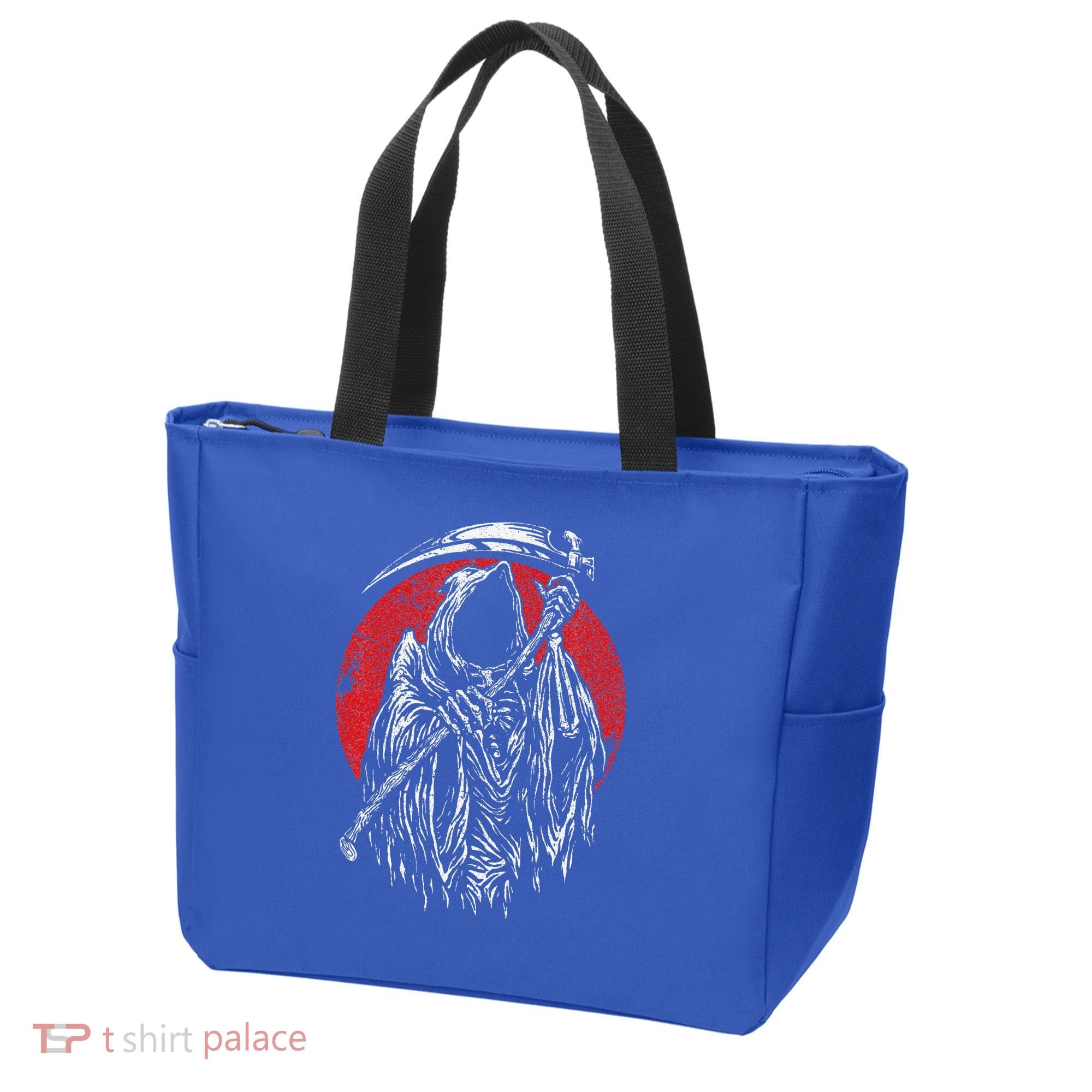 The Grim Reaper Skeleton Skull Death Scythe Grunge Horror Tote Bag