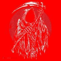 The Grim Reaper Skeleton Skull Death Scythe Grunge Horror Santa Hat thumb 1
