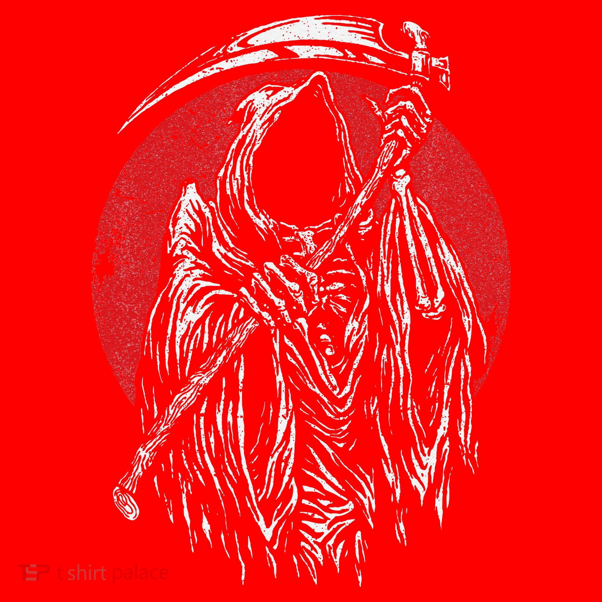 The Grim Reaper Skeleton Skull Death Scythe Grunge Horror Santa Hat