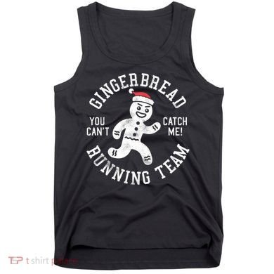 Trendy Gingerbread Running Team Christmas Humor Tank Top