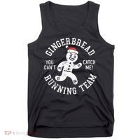 Trendy Gingerbread Running Team Christmas Humor Tank Top thumb 0